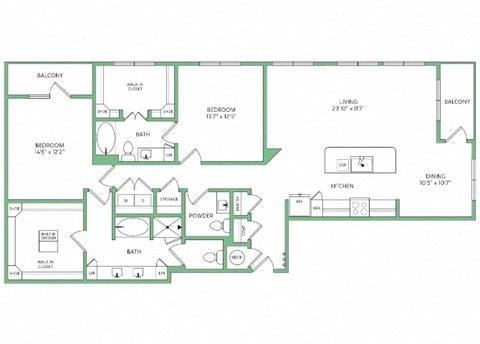 a floor plan of a modular home with bedrooms and baths