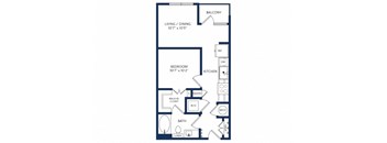 a floor plan of a studio apartment