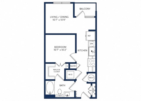 a floor plan of a studio apartment