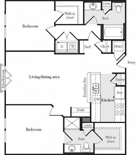 a floor plan of a house with a bedroom and a living room