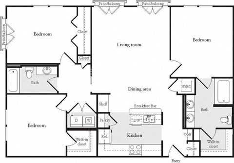 a floor plan of a house with a bedroom and a living room