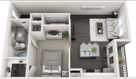 a floor plan of a 1 bedroom192 sq ft floor plan