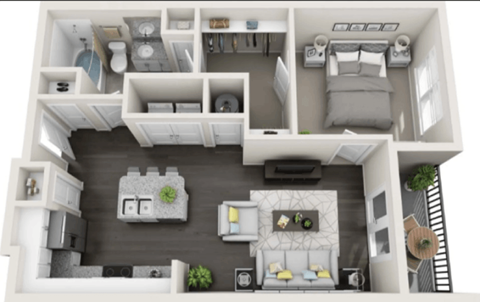 a 2400 sq ft floor plan with a bedroom and a living room
