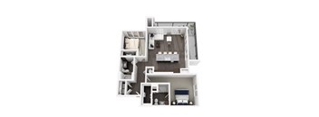 B3 Floor Plan at 422 at the Lake, Texas