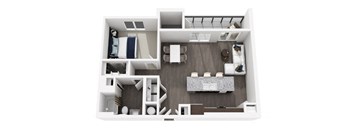 A10 Floor Plan at 422 at the Lake, Texas, 78704