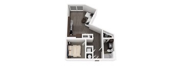 A2 Floor Plan at 422 at the Lake, Austin, 78704