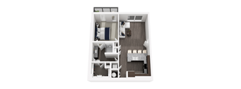 A6 Floor Plan at 422 at the Lake, Austin, 78704