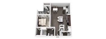.A9 Floor Plan at 422 at the Lake, Austin, TX
