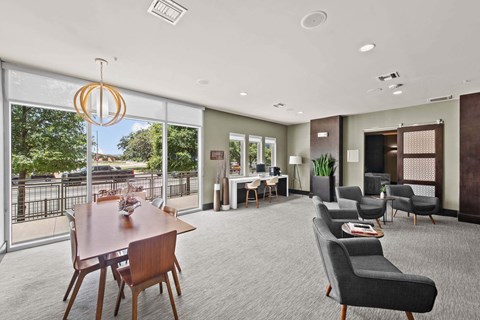 Clubroom Dining Area at 422 at the Lake, Austin Texas