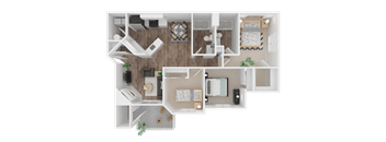 3 Bed Floorplan at The Arden, Gresham, Oregon