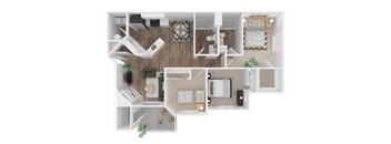 3 Bedroom Floorplan at The Arden, Oregon