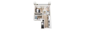 two bedroom floor plan  the residences at sawmill estates