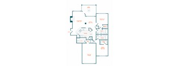 a blueprint of a floor plan of a house