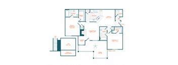 a blueprint of a floor plan of a house