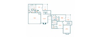a blueprint of a floor plan of a house