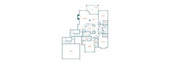 a blueprint of a floor plan of a house