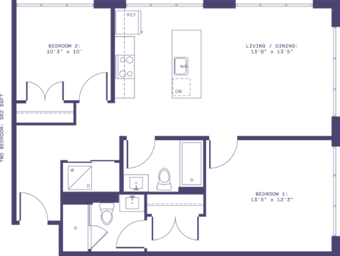 a floor plan of a house with a green background