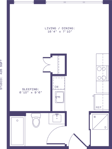 the plan of the living room of the apartment