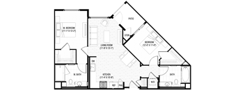 a schematic of a floor plan of a house