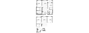 the floor plans of two different floors of a house