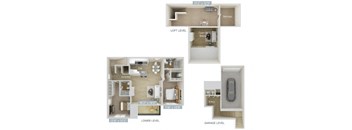 the floor plans of the apartments