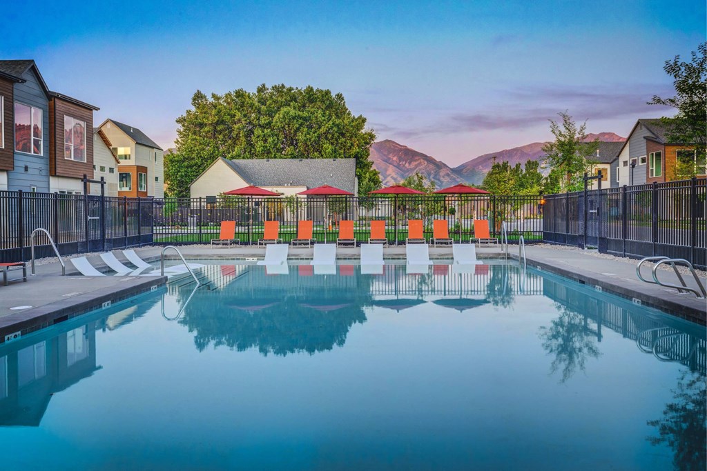 the swimming pool at our apartments