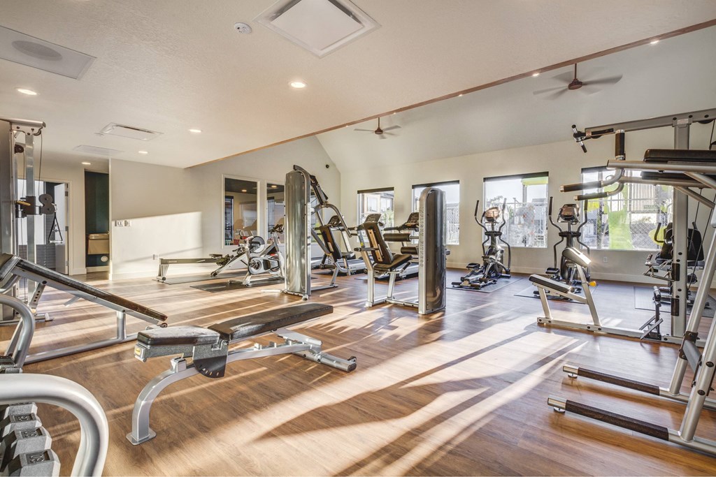 the gym at the preserve at green valley falls apartments co