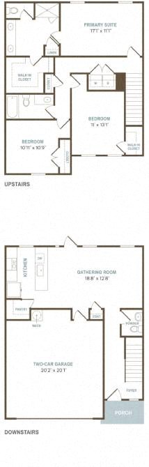 three pictures of a floor plan of a house