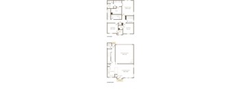three images of a floor plan of a house