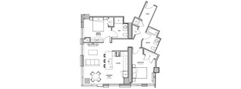 a black and white floor plan of a house