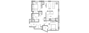 a black and white floor plan of a house