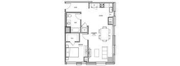 a schematic drawing of a floor plan of a house