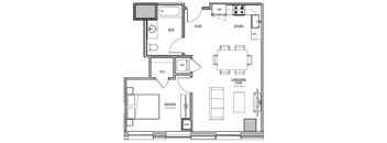 a schematic drawing of a floor plan of a house