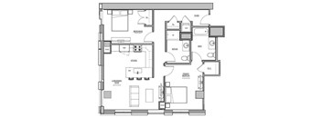 a black and white floor plan of a house