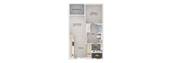 two bedroom floor plan  the residences at sawmill park apartments