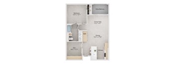 a floor plan of a living room and a bedroom