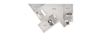 2 bedroom floor plan  station a apartments  670 sq ft