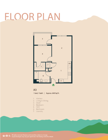 a floor plan of a bedroom apartment