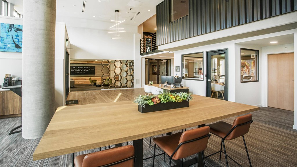 A conference room with a long table and chairs.at Axle, Washington, 98119