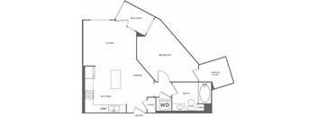 A black and white image of a house floor plan.