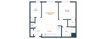 A25D | 1 Bed | 1 Bath | Den