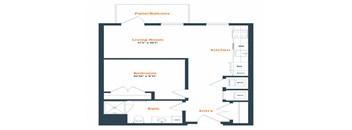 JR-2 | 1 Bed | 1 Bath