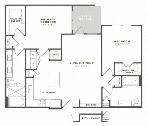 A black and white image of a house floor plan.