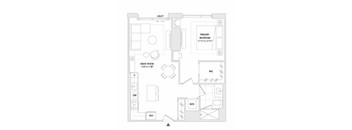 A floor plan of a house with labeled rooms such as "GREAT ROOM" and "PRIMARY BEDROOM".