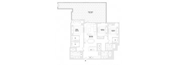 A floor plan of a house with labeled rooms and dimensions.