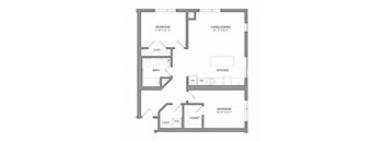 Canvas B1C | 2 Bed | 1 Bath