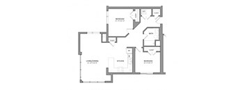 Canvas B1E | 2 Bed | 1 Bath