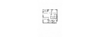 A floor plan of a two bedroom apartment.