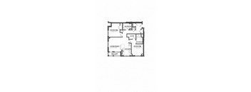A black and white image of a house floor plan.