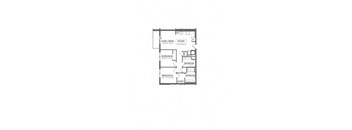 A black and white image of a floor plan for a house.